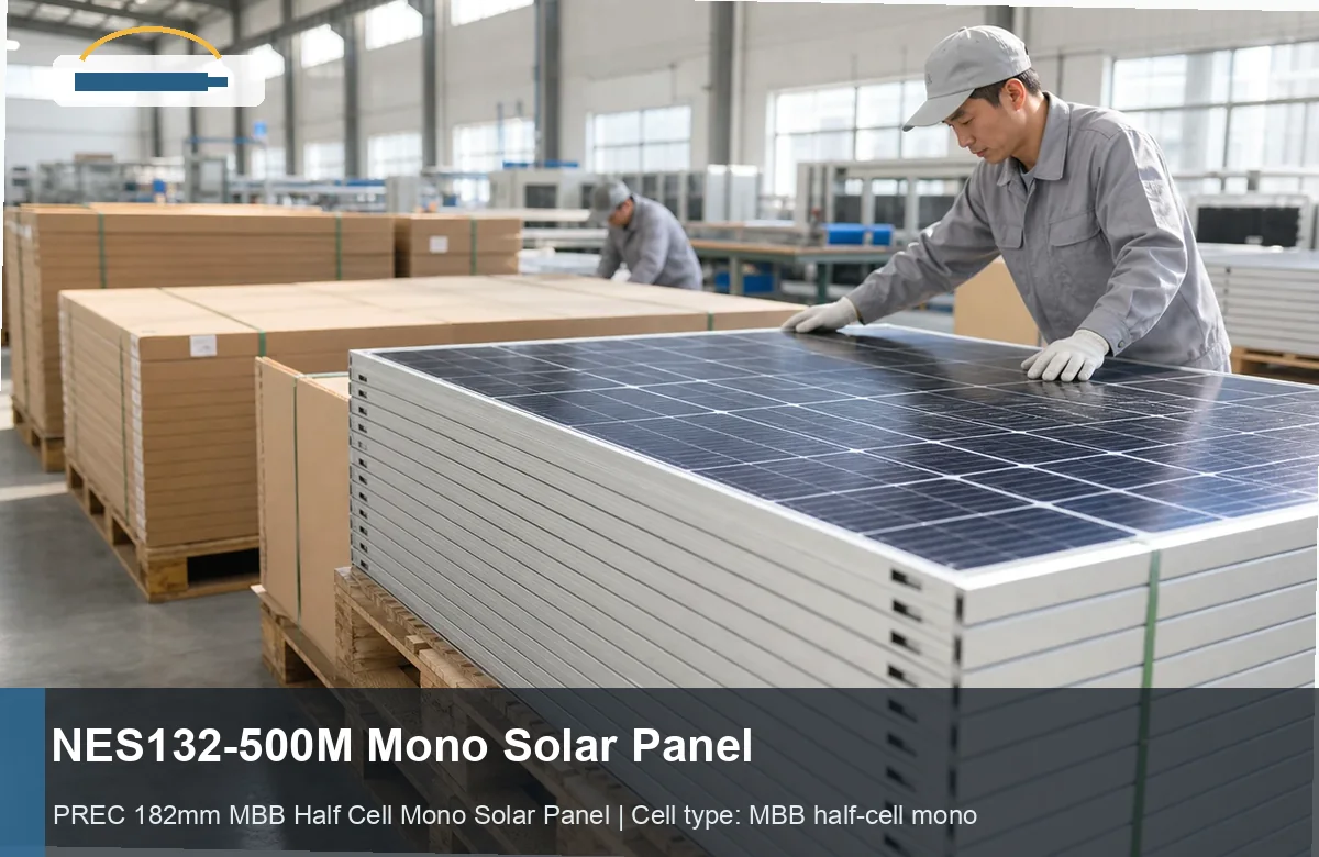 NES132-500M Mono Solar Panel