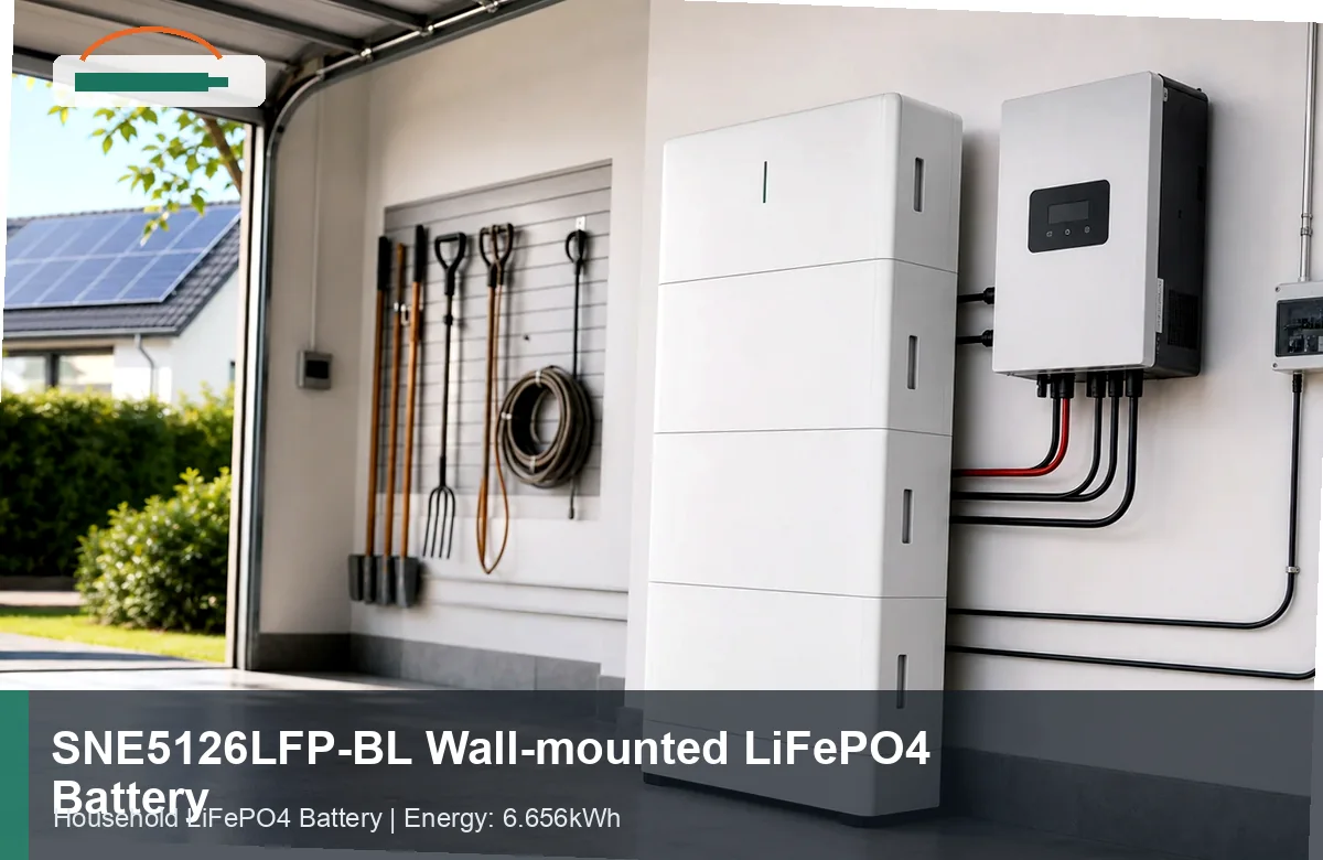 SNE5126LFP-BL Wall-mounted LiFePO4 Battery